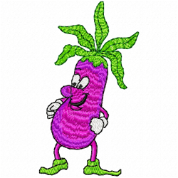 Funny Veggies Embroidery Design 6